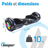 BEEPER - Hoverboard eléctrico 6,5'' Batería Lithium-Ion 4,4 Ah Motor 2x350W RC3