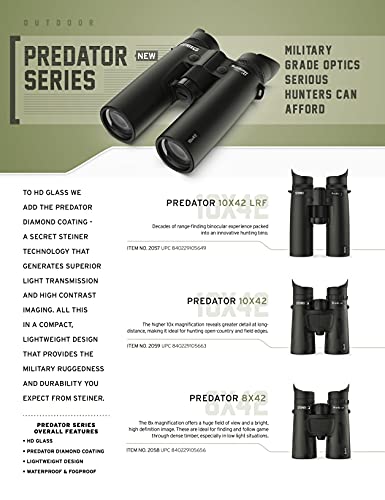 Steiner Prismáticos de Caza de la Serie Predator, 10x42 Nuevo Modelo