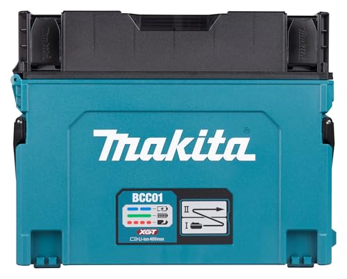 Makita XGT 1914U3-7 BCC01 - Maletín de Carga para batería (40 V, máx. 8 Ranuras), Color Negro