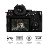Panasonic LUMIX DC-S5 II, Cámara Sin Lente De Marco Completo, Sin Espejo,4K 60P y 6k 30P Grabación, Pantalla Movible, Wi-Fi, Phase Hybrid AF 779 Puntos, IS Activo, Negro