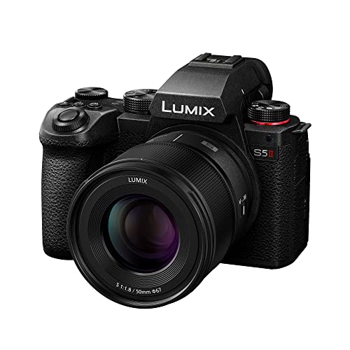 Panasonic LUMIX DC-S5 II Cámara Sin Lente De Marco Completo, Sin Espejo con Lente de 50 mm F1.8, 4K 60P y 6k 30P Grabación, Pantalla Movible, Wi-Fi, Phase Hybrid AF 779 Puntos, IS Activo, Negro