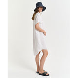GANT Rel Linen Caftan Vestido, Blanco, 36 Mujeres