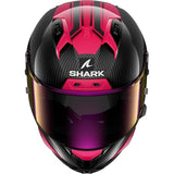 SHARK, Casco Moto Integral AERON CARBON SKIN Violet Blue DVB, M