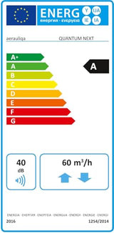 AERAULIQA Quantum Next Unidad de VMC descentralizada de flujo alterno, recuperación de calor, supersilenciosa, con mando a distancia multifunción, diám. 158 – Cód.003015