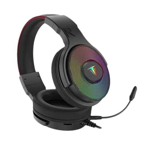 BERSERKER Auriculares Gaming con Sonido Estéreo 7.1, Micrófono Desmontable, Control de Volumen, RGB, Cable 2,1 m, USB