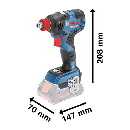 Bosch Professional 18V System GDX 18V-200 + GSR 18V-55 - Set llave de impacto + atornillador a batería (2 baterías x 4.0 Ah, en maletín)