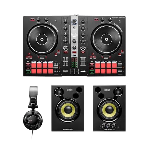 Hercules DJ Essentials Kit – Kit todo en uno para aprender a pinchar – Software y tutoriales incluidos
