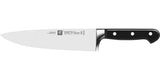ZWILLING Cuchillo de cocina , Longitud de la hoja: 20 cm, Hoja ancha, Mango especial de acero inoxidable/plástico, Profesional S