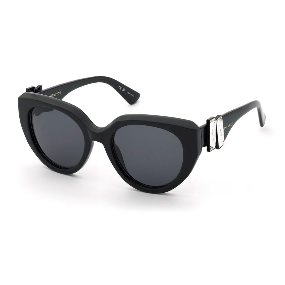 Nina Ricci, SUNGLASSES, SNR404V-53-700Y, SHINY BLACK, Female