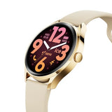 Ice-Watch - Ice Smart 3.0-1.2 Gold Beige AMOLED GPS - Reloj Conectado Redondo Dorado para Mujer con Correa de Silicona - 025115 (1.20 Pulgadas)