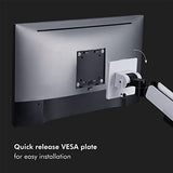 LogiLink Soporte para Monitor de 17 a 49" con Resorte de Gas, Soporte de Mesa o Montaje de Agujeros de Mesa, Capacidad de Carga de hasta 20 kg, diseñado para Gamer con Efecto de iluminación