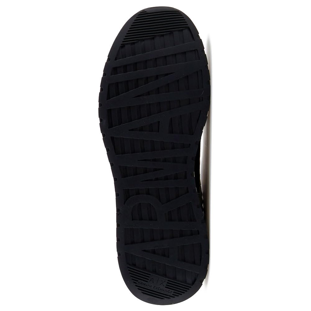 Armani Exchange - Dusseldorf Embossed Geometric Motifs, Zapatillas Hombre, N.Grey+BLK+Off White,