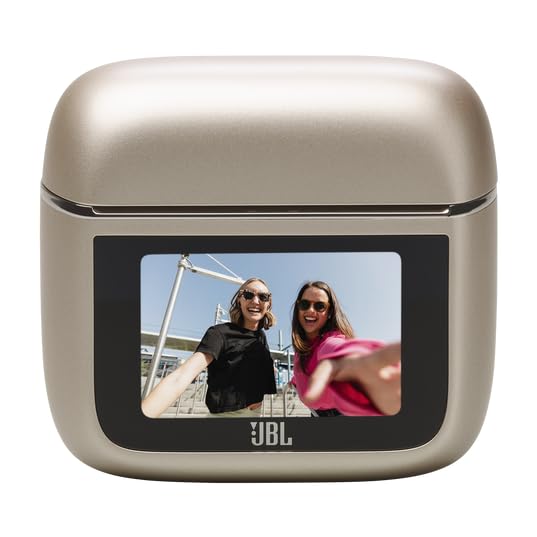 JBL Tour Pro 3, Earbuds inalámbricos True Wireless, estuche de carga inteligente, 40 h de autonomía, Bluetooth, cancelación de ruido adaptativa, JBL Spatial 360 Sound y seguimiento de cabeza, latte