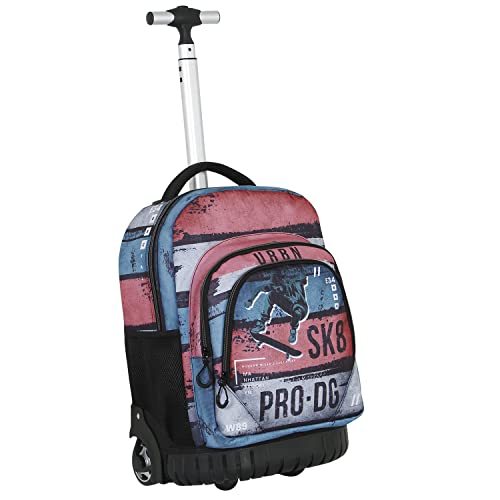 PRO-DG Urbansk8-Mochila Trolley GTS FAN, Gris, 32 x 47 cm, Capacidad 39 L