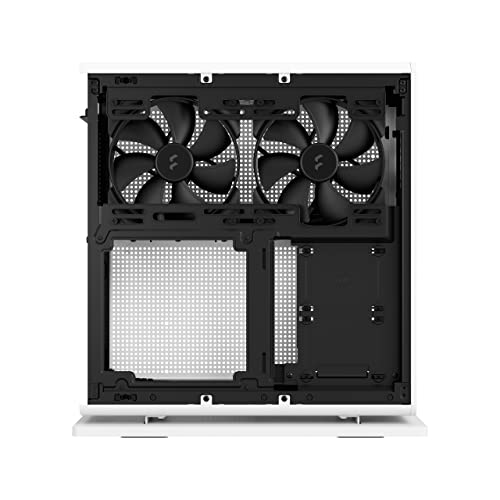 Fractal Design Ridge White - PCIe 4.0 Riser Card Included - 2X 140mm PWM Aspect Fans Included - Type C USB - m-ITX PC Gaming Case
