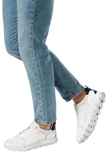 Geox U SPHERICA B, Zapatillas Hombre, White/Dk Navy, 43 EU