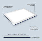 Cricut BrightPad Go | 11.5 x 9 pulgadas | Caja de luz LED inalámbrica | 5 ajustes de brillo, hasta 4200 Lux | para dibujar, trazar, manualidades de papel, deshierbar y mucho más. | Índigo