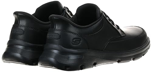 Skechers Arch Fit Garza Rowan, Zapatillas Hombre, Black Leather/Synthetic, 43 EU