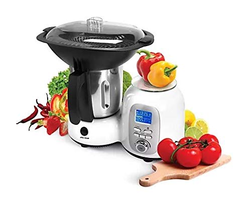 efbe-Schott Thermomaster SC HA 1020 - Robot de cocina multifunción con báscula integrada, 11 velocidades, función de cocción, acero inoxidable, accesorios