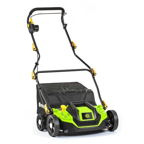 Escarificador y rastrillo eléctrico 2 en 1, 1300 W, Ancho de Corte de 320 mm, depósito de 40 L, Mango Ajustable, Profundidad de Corte de -12 a +10 mm, 2 Cilindros Intercambiables
