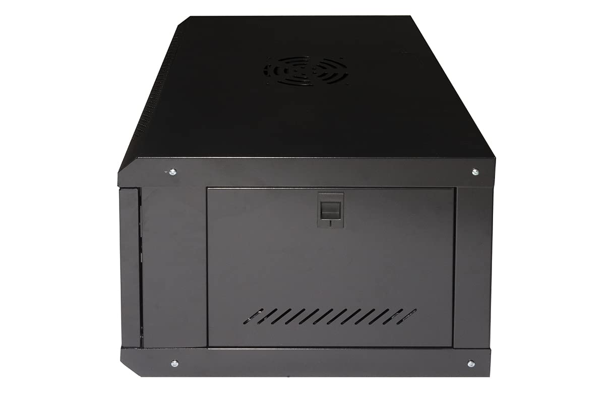 Armario Rack 19" 6U Link Serie Light Color Negro con Puerta de Cristal (AxPxL) 300 x 400 x 530 mm Estante Incluido
