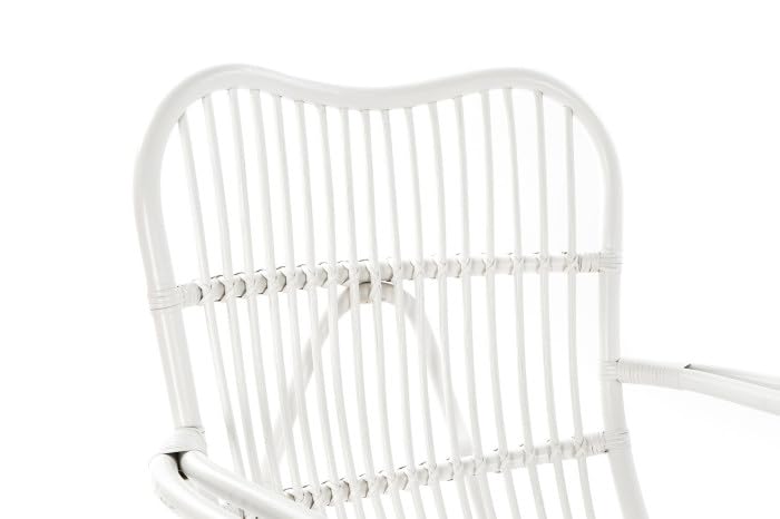 Mecesdora de Ratan Blanca 75x85x85 cm