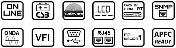 Lapara LA-ON-3K-LCD-V10 Sistema de Alimentación Ininterrumpida SAI 3000VA 3000W LCD Online