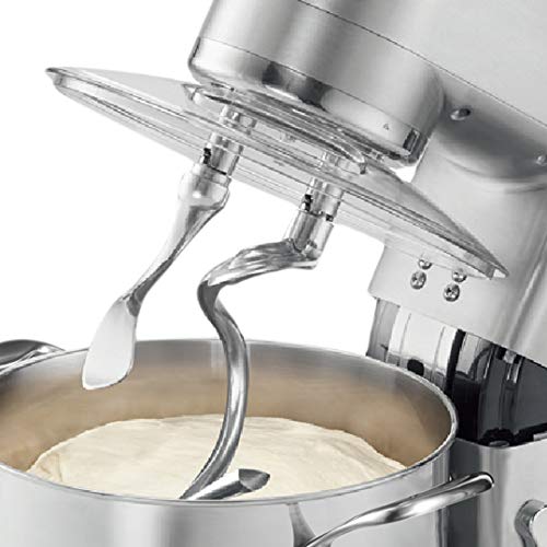 RGV Pastaprof PL10S amasadora planetaria, capacidad 10 l, doble gancho, 1500 W, 6 velocidades, color plateado, W