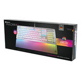 Roccat Vulcan II MAX - Tastatur para Juegos Blanco, Interruptor Rojo Lineal, diseño alemán