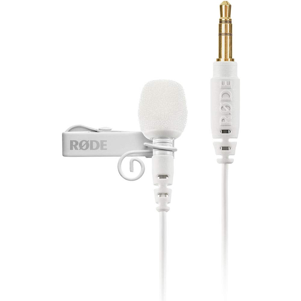 RØDE Lavalier GO Professional Lavalier/Lapel Microphone Broadcast, Cine, Creación de contenido, Ubicación y Grabación de voz en estudio - Blanco