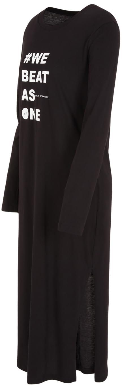 Armani Exchange Vestido Informal para Mujer, sostenible, Tacto Suave, Negro, XS