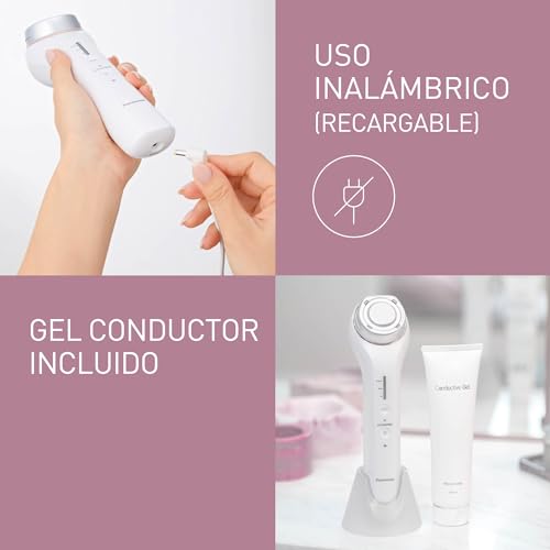 Panasonic EH-XR10NC803 Aparato facial avanzado con radiofrecuencia y tecnología ultrasónica, evita la aparicion de lineas de expresion, Color Blanco, Talla única