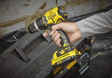 STANLEY FATMAX Taladro Percutor Sin Cable V20 (18V), Motor Sin Escobillas, 80Nm, 2 Baterías 2Ah, Cargador, Maletín, Portabrocas Metálico 13mm, 14 Posiciones de Par, SFMCD721D2K-QW