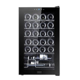 Cecotec Vinoteca 24 Botellas GrandSommelier 24000 Black. Compresor Silencioso, 5-18ºC, Control Táctil, Luz LED, Puerta Negra, Estantes Inox, Eficiencia Energética Clase G