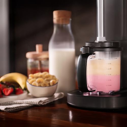 Cecotec Heladera Multifunción Capacidad 2,1L, 3 Tarrinas, Gelatec 2100. 500W, 11 Programas de Helado y Bebidas Granizadas, Tecnología CreamOn y Re-spin, Pantalla Táctil, Incluye Recetario Digital