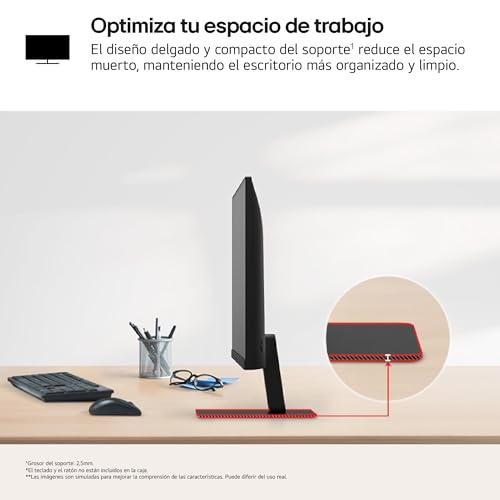 LG 24U631A-B - Monitor 23.8'', Panel IPS, (2560 x 1440), 100 Hz, 5ms (GtG), WebOS23, sRGB 99%, QHD, Ajuste en Inclinación (Eje Horizontal), Negro