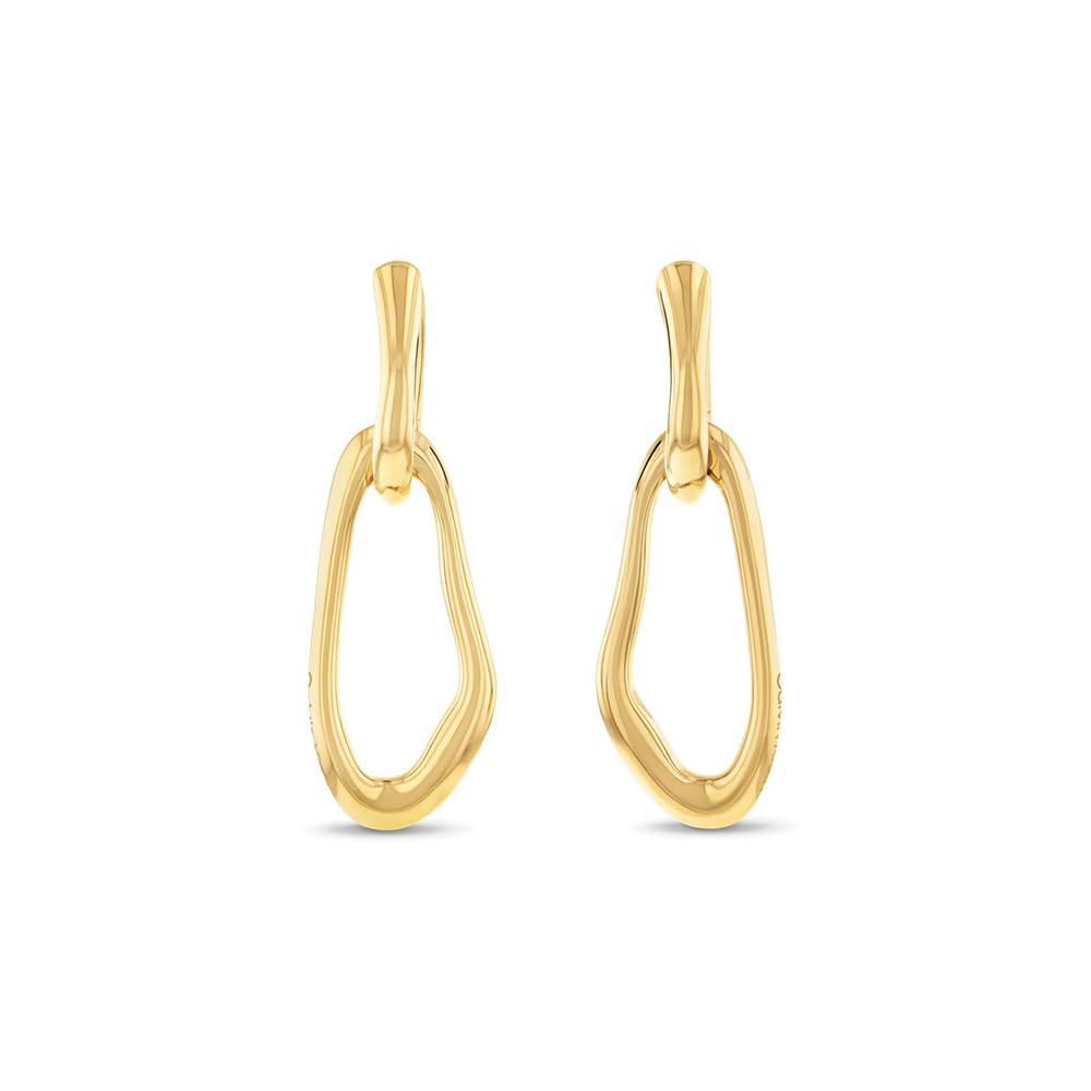 Calvin Klein Pendientes Colgantes para Mujer Colección CK STATEMENT LINKS en Oro Amarillo - 35000750