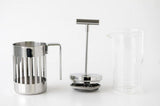 Alessi 9094/8 - Cafetera de Design a Filtro-Presión o Para Infusiones en Acero Inoxidable 18/10 Brillante y Vidrio Resistente al Calor, 8 Tazas