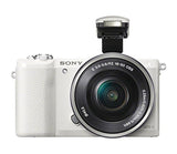 Sony ILCE-5100 - Cámara EVIL de 24.7 Mp ( pantalla 3", estabilizador óptico, vídeo Full HD ), color blanco - Kit cuerpo cámara con objetivo E PZ 16-50 mm f/3.5-5.6
