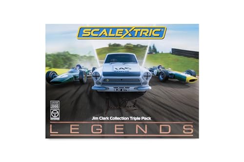 Scalextric Cars - C4395A The Legend of Jim Clark Triple Pack - Coche con Ranura de Juguete para Uso en Pistas de Carreras o Set - Ideas de Regalo para niños pequeños y niñas de 5 años