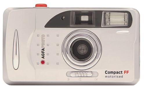 AgfaPhoto Cámara de Fotos analógica de 35 mm con Flash de Motor en Set (película de imágenes + batería)