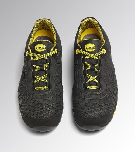 Utility Diadora BEAT DA2 TEXT LOW S1P HRO SRC, Zapato de seguridad Unisex Adulto, NEGRO, 43 EU