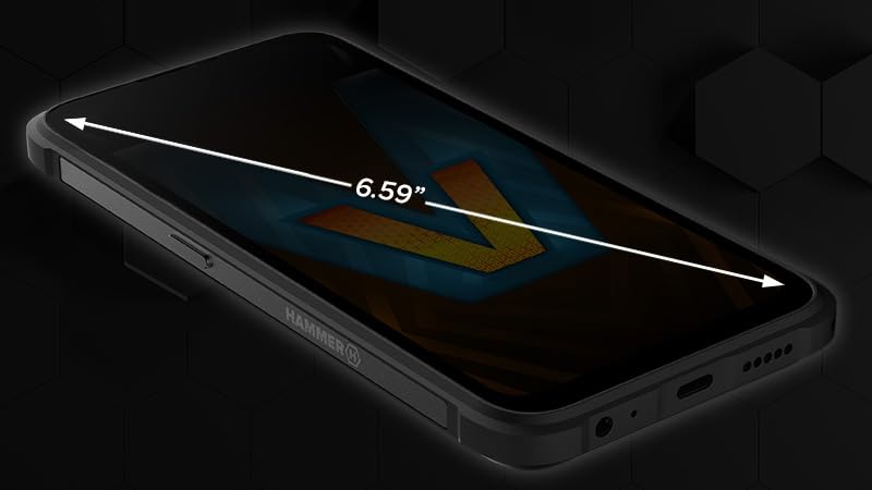 Resistente Smartphone blindado Hammer Blade V 5G Impermeable Gran batería 5000mah eSim IP69 cámara 50mpx Pantalla nítida 6.59 HD+ Volte y VoWiFi 256GB Unidad