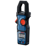 Bosch Professional Amperímetro de Gancho GMC 600-15 (Pinza amperimétrica True RMS, corriente alterna hasta 600 A, tensión hasta 600 V AC/DC, 2 x 1,5 V LR06 (AA), tiras métricas MS 90, bolsa)