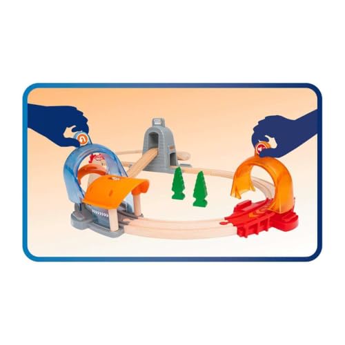 BRIO Set ferroviario con túneles de acción Smart Tech