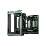 Fractal Design Terra Jade - Wood Walnut Front Panel - Small Form Factor - mITX Gaming Case – PCIe 4.0 Riser Cable – USB Type-C - Anodized Aluminum Panels