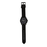 Armani Exchange Reloj Hombre, Movimiento Cronógrafo Cuarzo y Caja 45mm con Pulsera Piel, Grafito