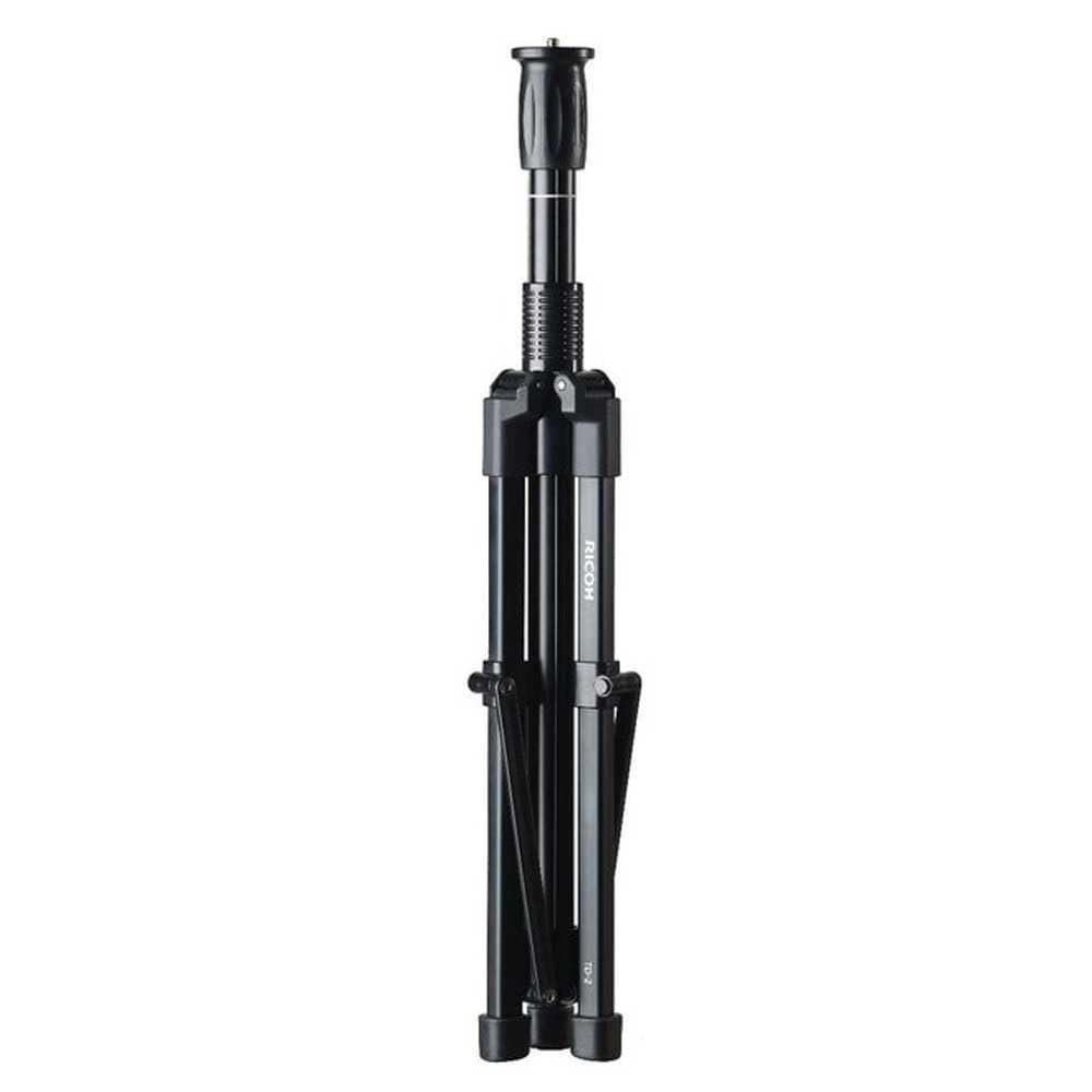 RICOH S0910822 Theta Stand TD-2: Compatible con Todos los Modelos Theta de la Serie. Dimensiones: Extensión máxima: 150 cm. Longitud plegada: 45,7 cm. Peso: 463 g. Color Negro