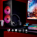 HyperX Cloud Alpha Wireless 2 - Auriculares Gaming inalámbricos con Base RGB, Drivers 53mm, batería hasta 250h, Bluetooth, 2.4GHz, PC, PS4, PS5, Xbox, Switch, Color Negro