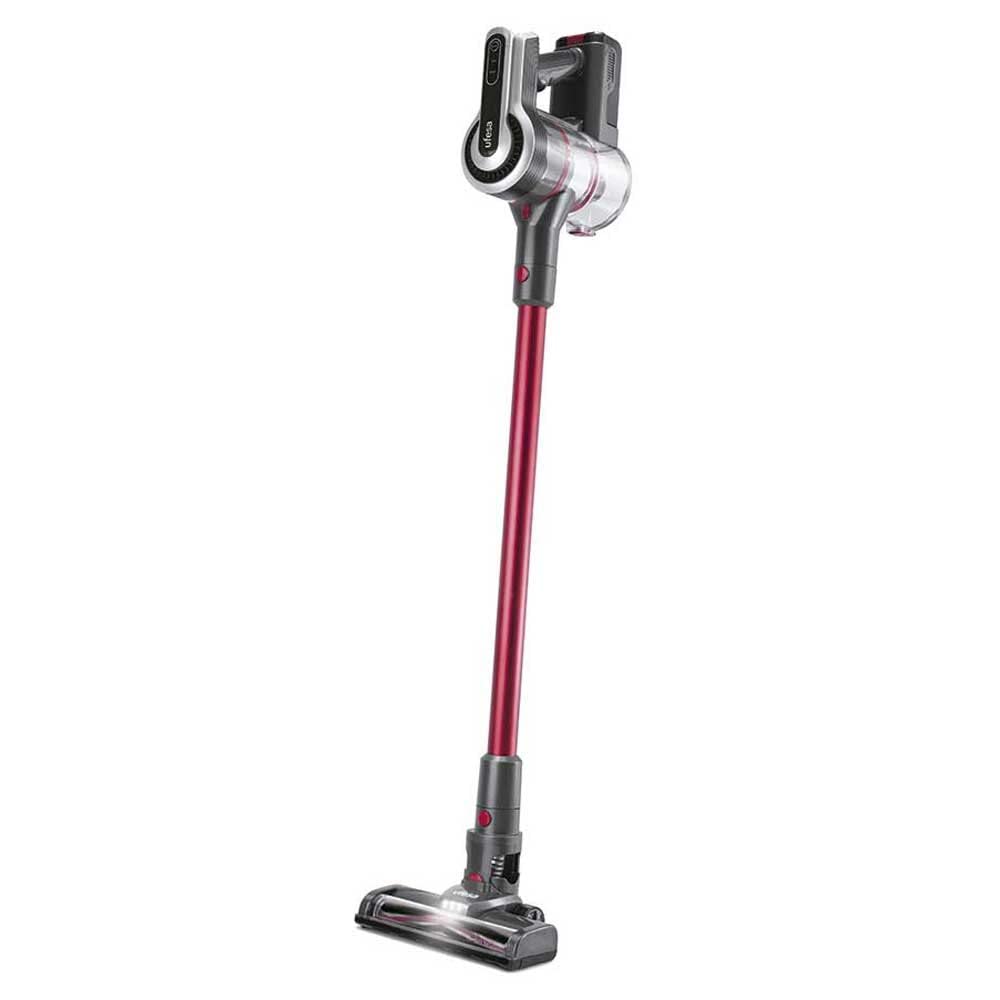 Ufesa AE4829 Valley Aspirador Escoba Sin Cable, Autonomía 40 min, Batería Litio 29.6V, 2 Velocidades, Cepillo Motorizado, Cuerpo Desmontable, Sistema Ciclónico, LEDs, Rojo/Negro